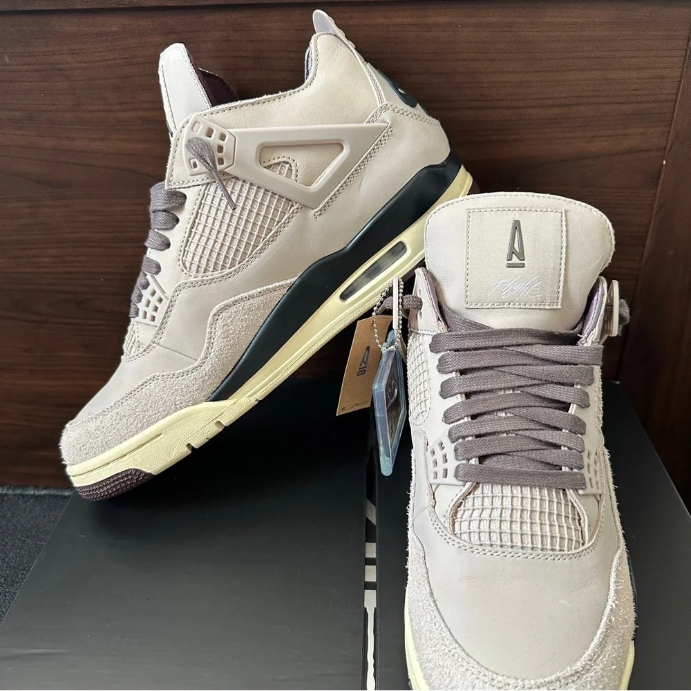 Jordan 4 A Ma Maniére Retro OG Men’s Sneakers Size 10.5 Stone Pewter - Picture 3 of 13